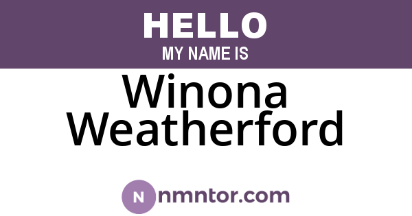 Winona Weatherford