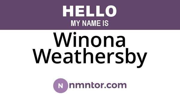 Winona Weathersby