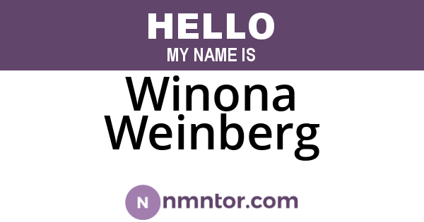 Winona Weinberg