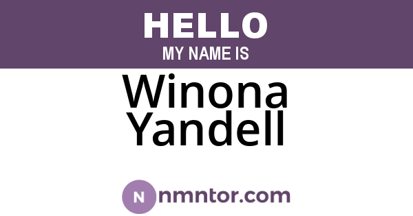 Winona Yandell