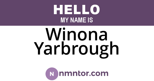 Winona Yarbrough