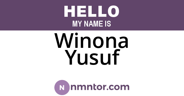 Winona Yusuf