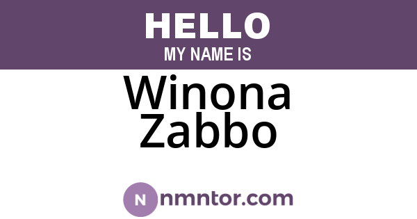 Winona Zabbo
