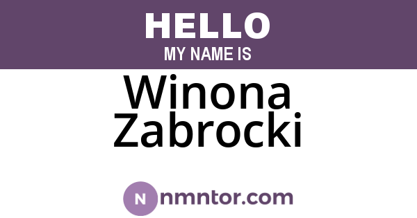 Winona Zabrocki
