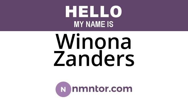 Winona Zanders