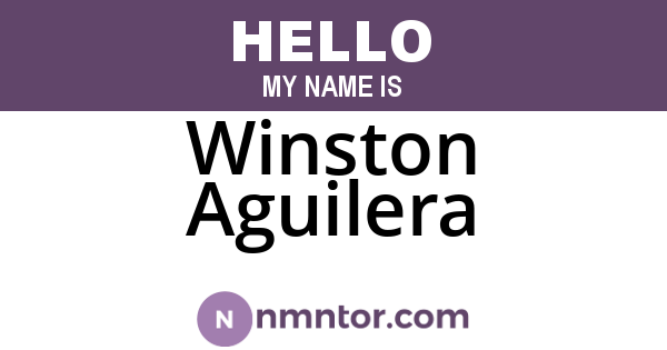Winston Aguilera