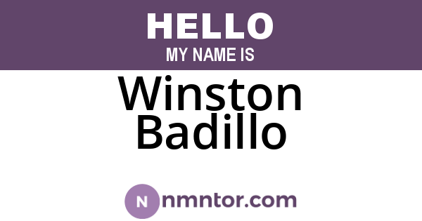 Winston Badillo