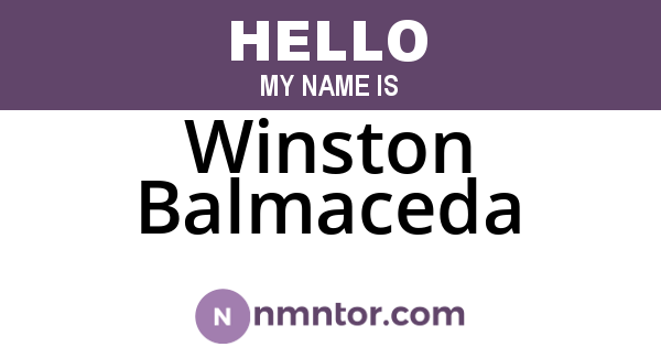 Winston Balmaceda