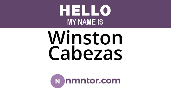 Winston Cabezas