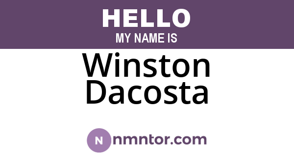 Winston Dacosta