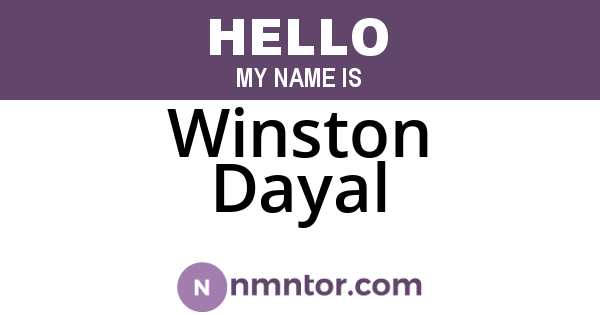 Winston Dayal