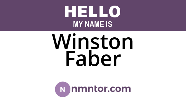 Winston Faber