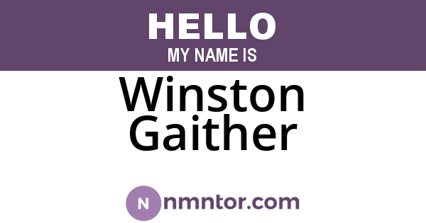 Winston Gaither