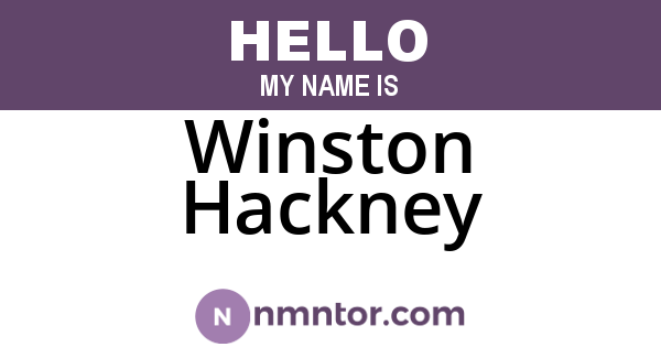 Winston Hackney
