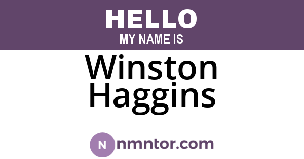 Winston Haggins