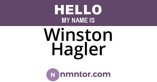 Winston Hagler