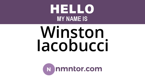 Winston Iacobucci