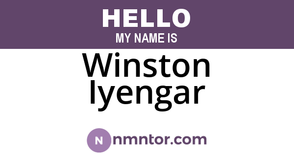 Winston Iyengar