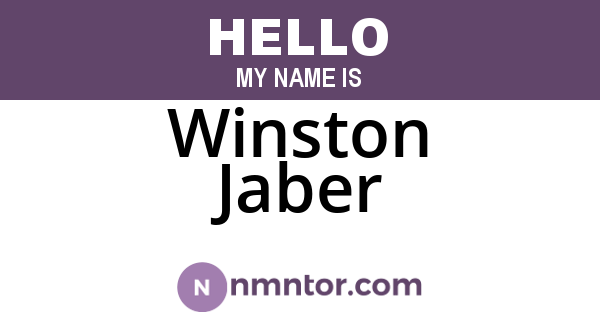 Winston Jaber