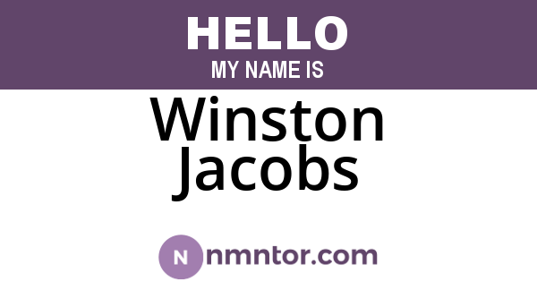Winston Jacobs