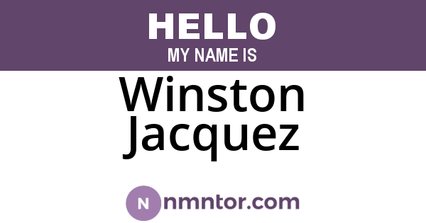 Winston Jacquez