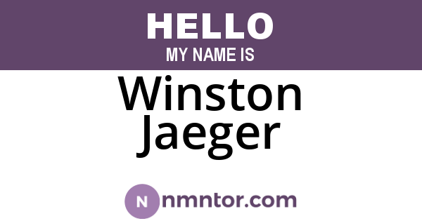 Winston Jaeger