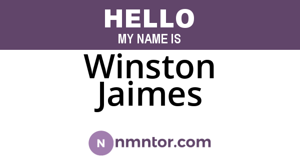 Winston Jaimes