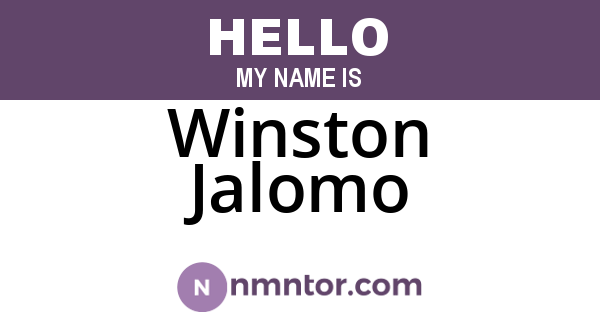 Winston Jalomo