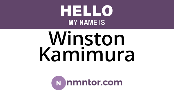 Winston Kamimura