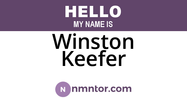 Winston Keefer