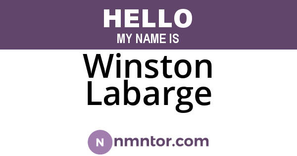 Winston Labarge