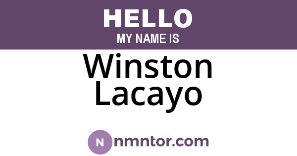 Winston Lacayo
