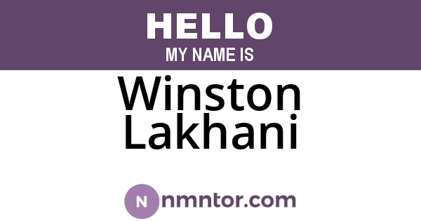 Winston Lakhani