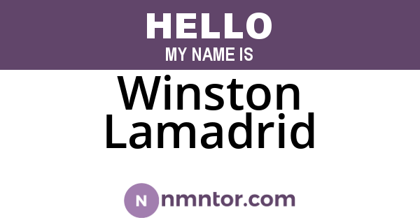 Winston Lamadrid