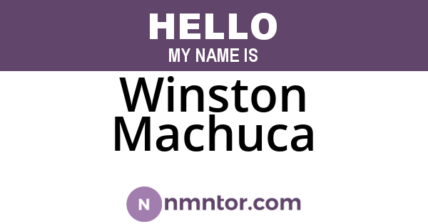 Winston Machuca