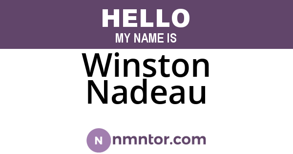 Winston Nadeau