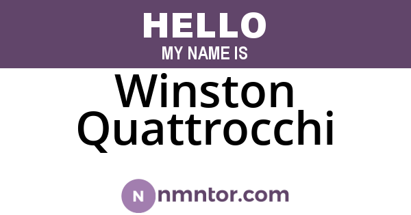 Winston Quattrocchi