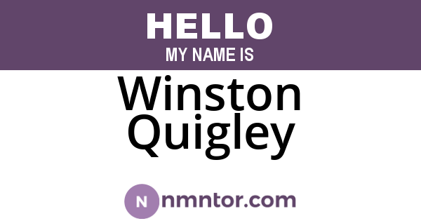 Winston Quigley