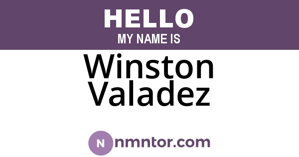 Winston Valadez