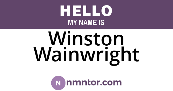 Winston Wainwright