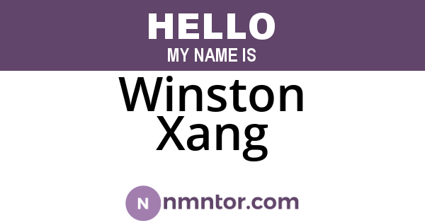Winston Xang