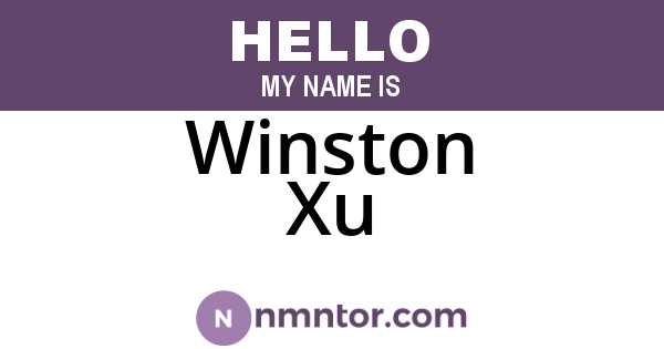 Winston Xu