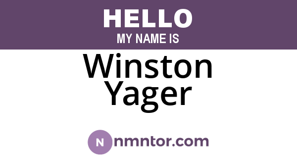 Winston Yager