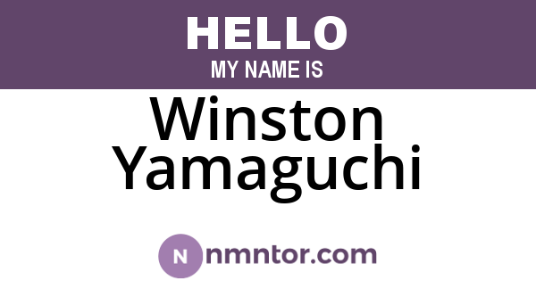 Winston Yamaguchi