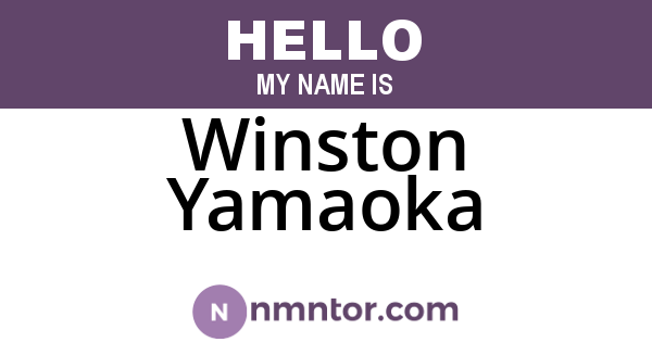 Winston Yamaoka