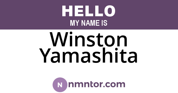 Winston Yamashita