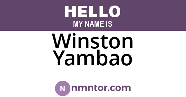 Winston Yambao