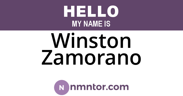 Winston Zamorano