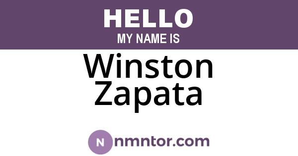 Winston Zapata