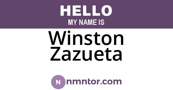 Winston Zazueta